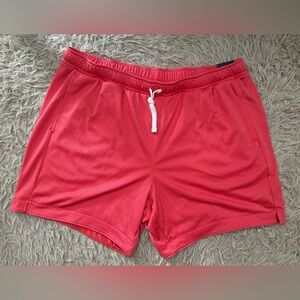 Men's XL Red Athletic Mesh Shorts with Drawstring - New with tags